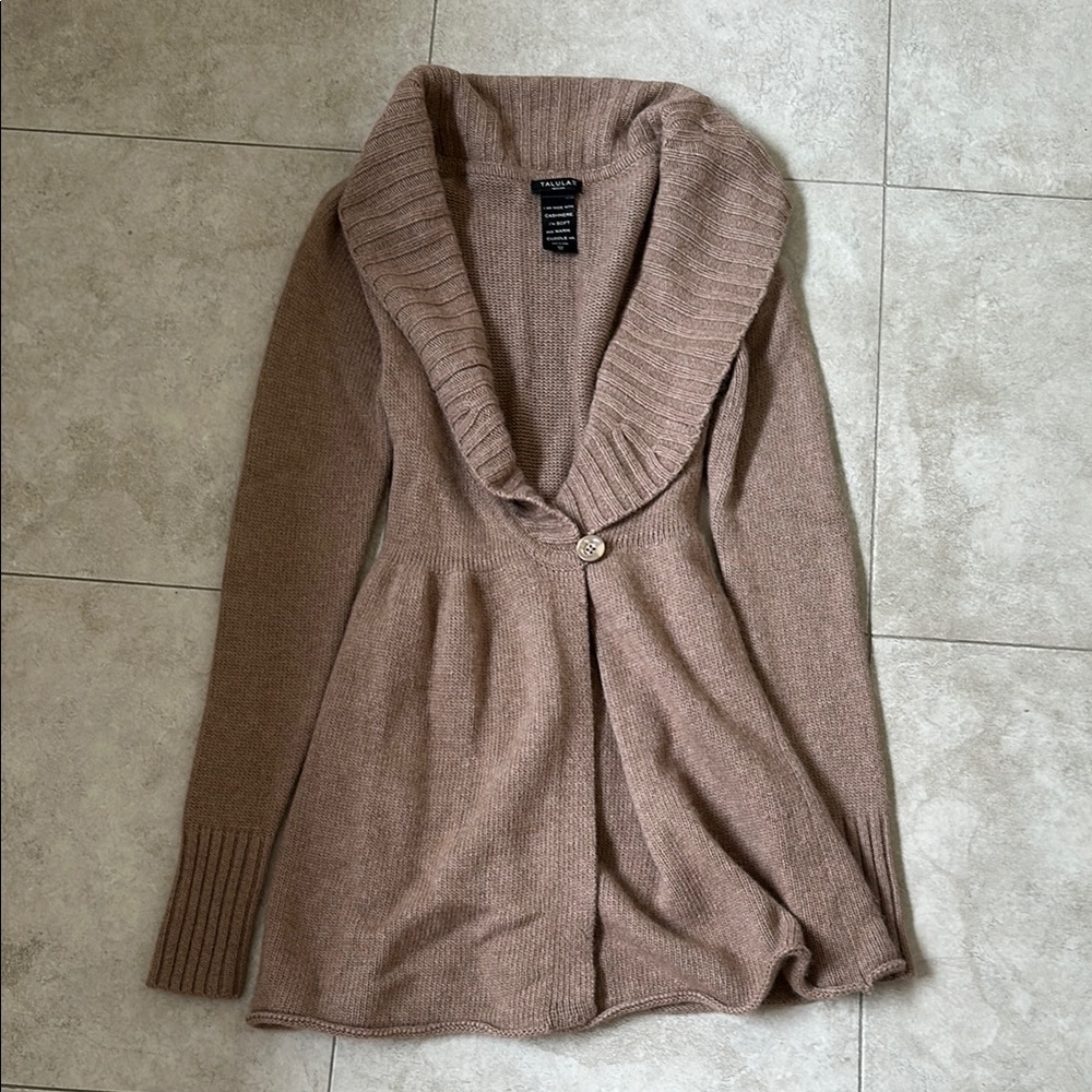 Talula oatmeal robe sweater w/cashmere Medium